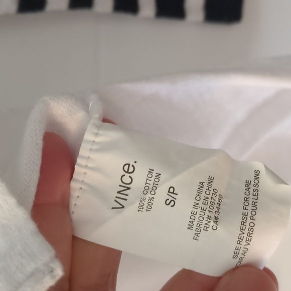 Vince Lightweight 100%cotton Preppy Minimalist Pullover Sweater Coastal Nautical - Picture 5 of 8